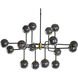 Deimos LED 45 inch Smoke Grey Chandelier Ceiling Light, Large